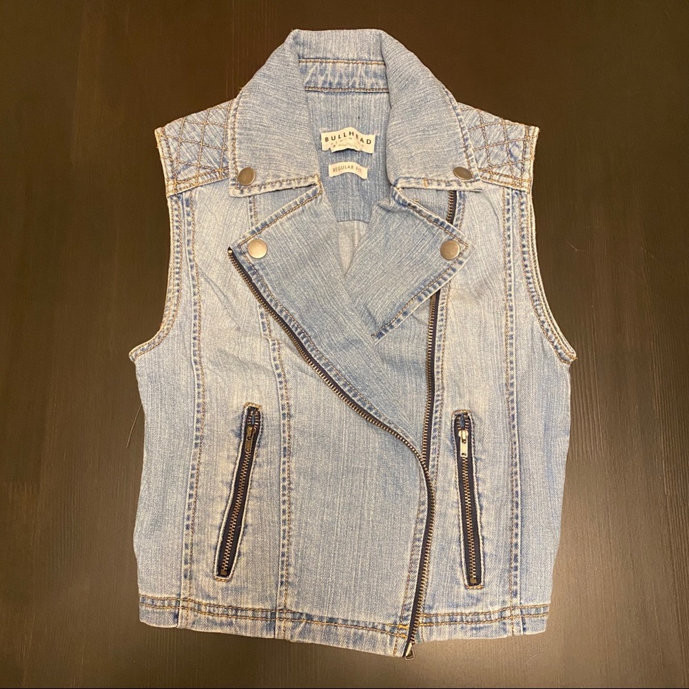 Pacsun Denim Moto Vest